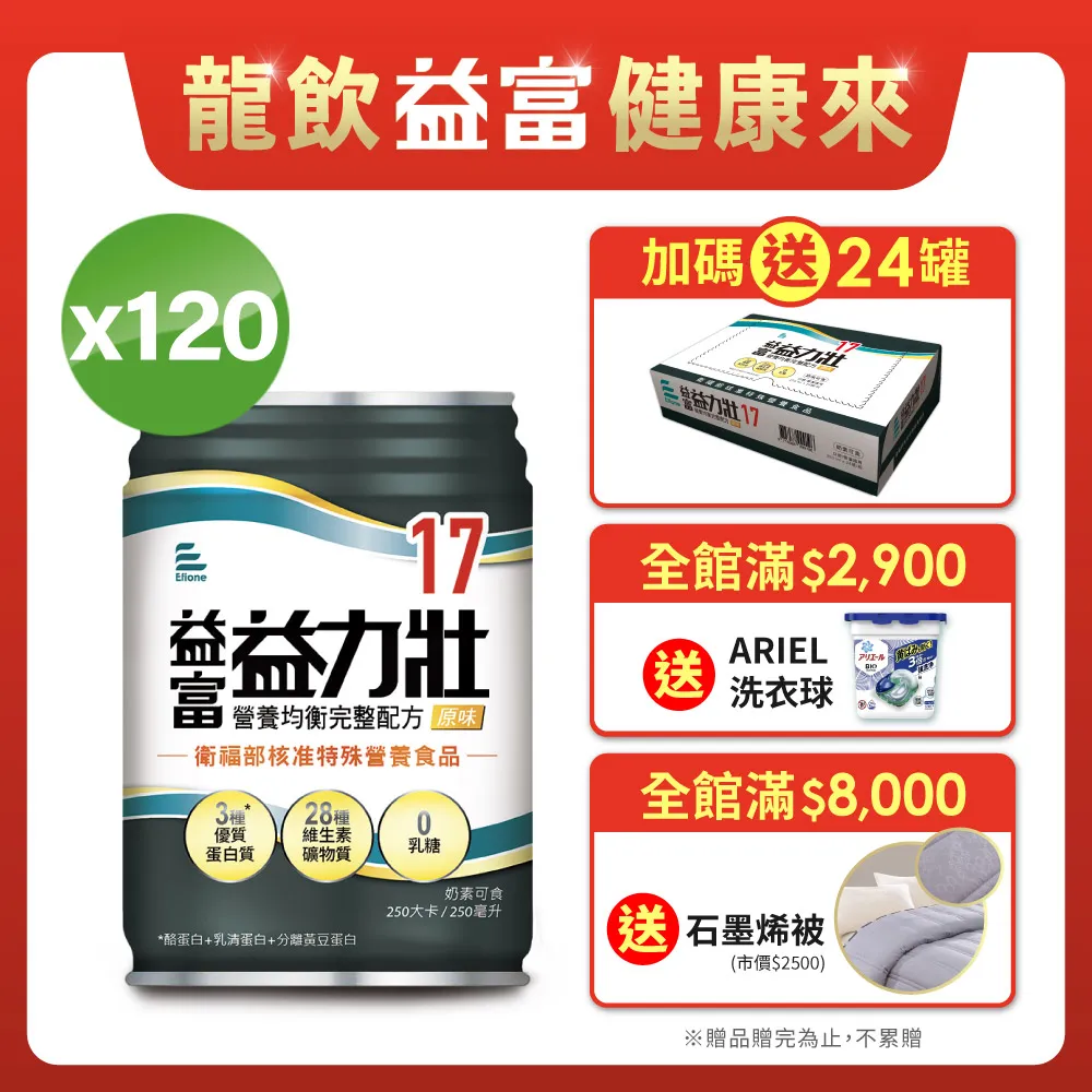 益富-益力壯17營養均衡(原味) (250ml x 24罐)????原廠公司現貨????【宏康長照醫療用品】 歷史價格詳細信息