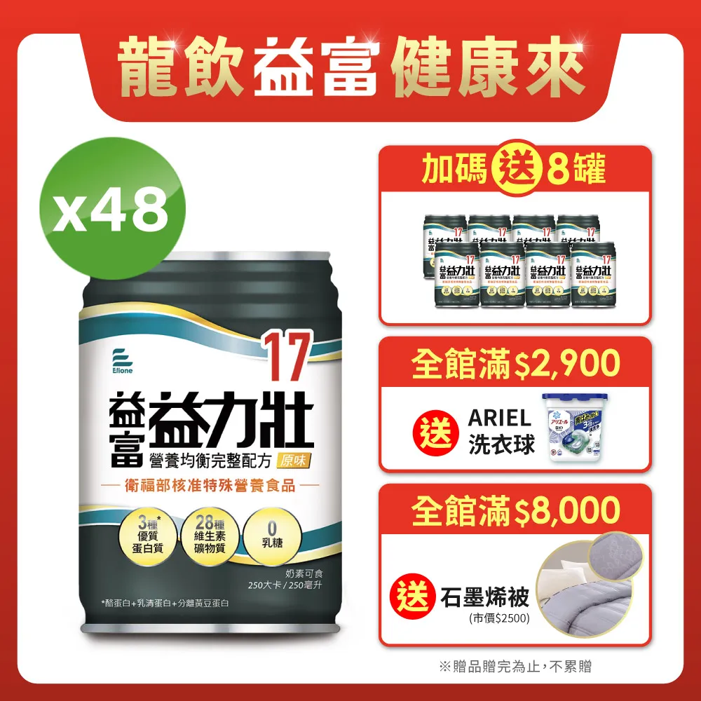 益富-益力壯17營養均衡(原味) (250ml x 24罐)????原廠公司現貨????【宏康長照醫療用品】 歷史價格詳細信息