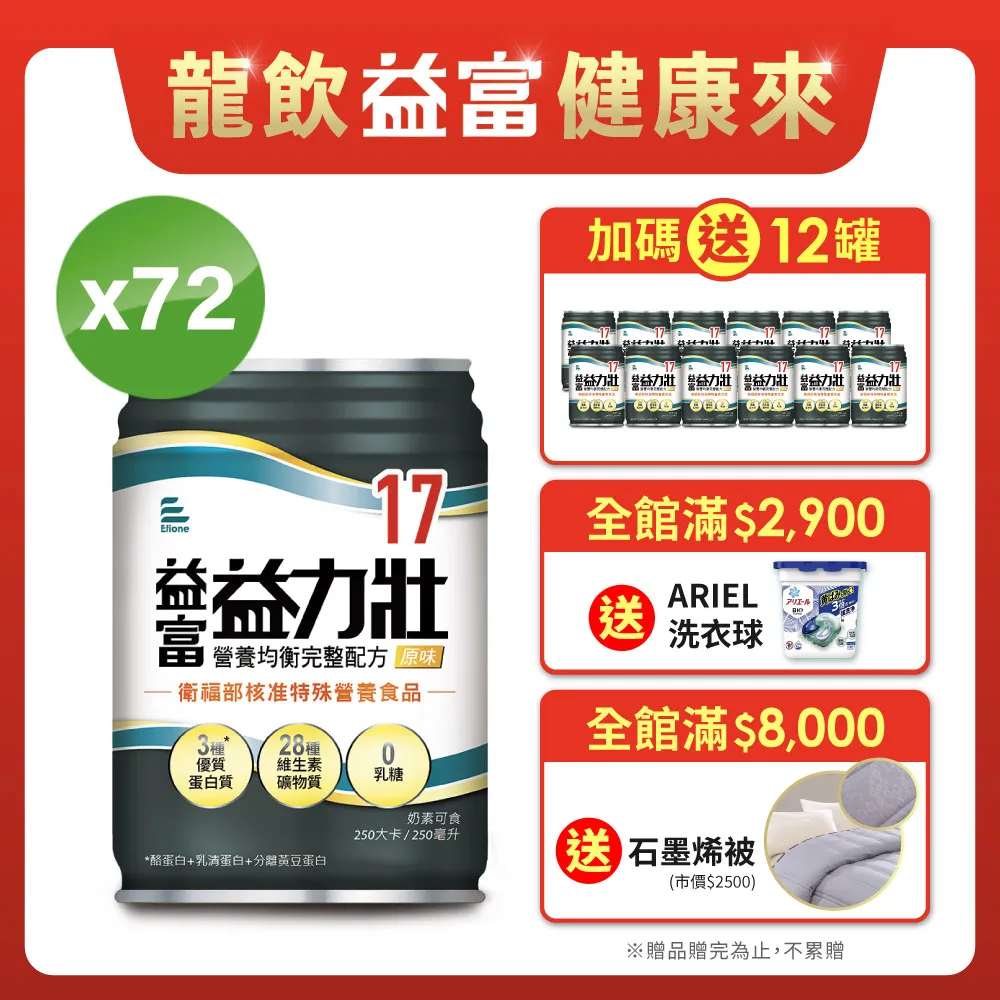 益富-益力壯17營養均衡(原味) (250ml x 24罐)????原廠公司現貨????【宏康長照醫療用品】 歷史價格詳細信息
