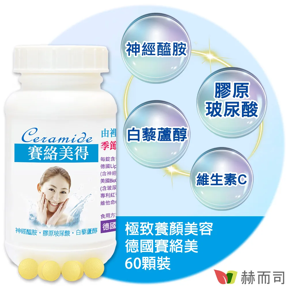 【赫而司】德國賽絡美得錠(60錠*1罐)含賽洛美Ceramide神經醯胺小分子膠原蛋白玻尿酸/白藜蘆醇/C【赫而司直營】 歷史價格詳細信息