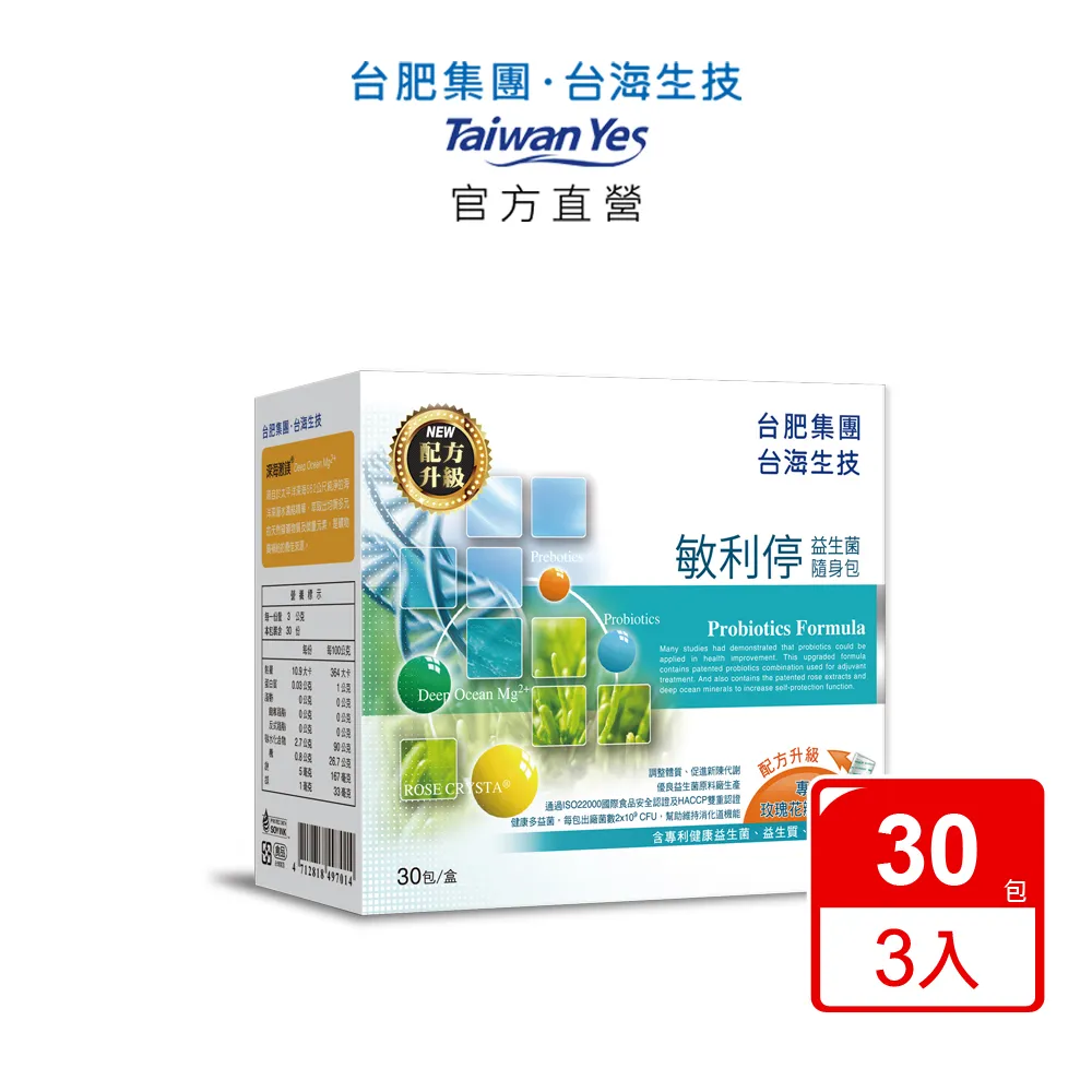 【台肥集團 台海生技】敏利停益生菌隨身包(配方升級)x2盒，贈：膠原金盞花萃取物隨身包x24包 歷史價格詳細信息