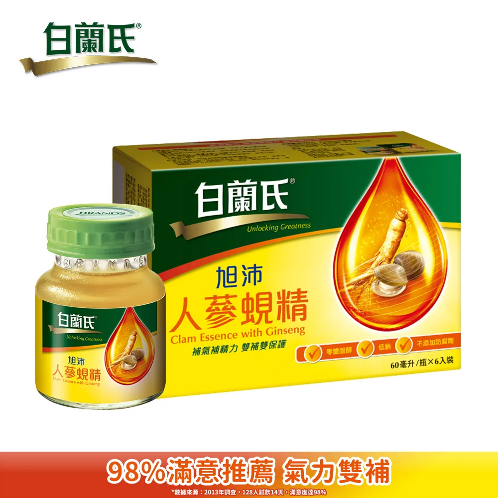 白蘭氏 旭沛人蔘蜆精 6入裝 60ml/瓶 原廠直營 蜆精補力 人參補氣 補氣補精力 現貨  蝦皮直送 歷史價格詳細信息