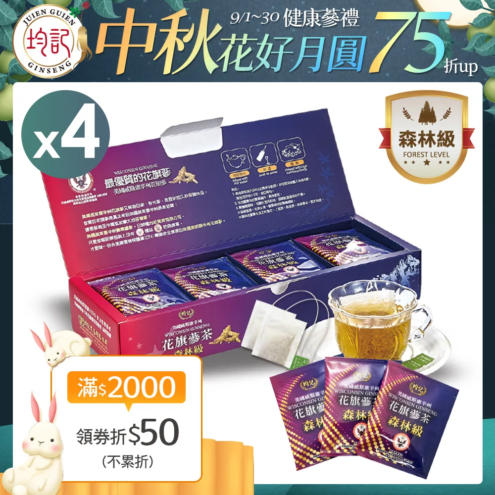 均記 正宗美國威斯康辛州【森林級】花旗蔘茶(2盒) 歷史價格詳細信息