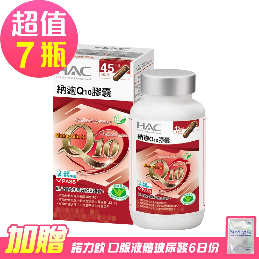 【永信HAC】納麴Q10膠囊x6瓶(90粒/瓶) 歷史價格詳細信息