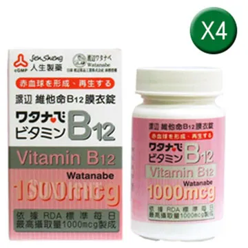 人生製藥 渡邊 維他命B12膜衣錠 (60錠/瓶)【杏一】 歷史價格詳細信息