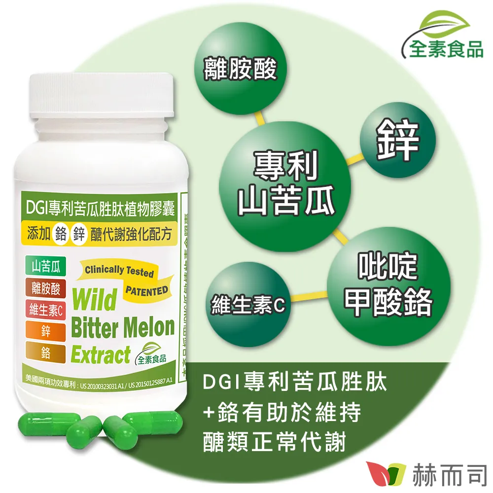 【赫而司】DGI專利苦瓜胜肽/皂甘全素食膠囊(60顆/罐)醣代謝強化配方-添加離胺酸/鉻/鋅/維生素C【赫而司直營】 歷史價格詳細信息