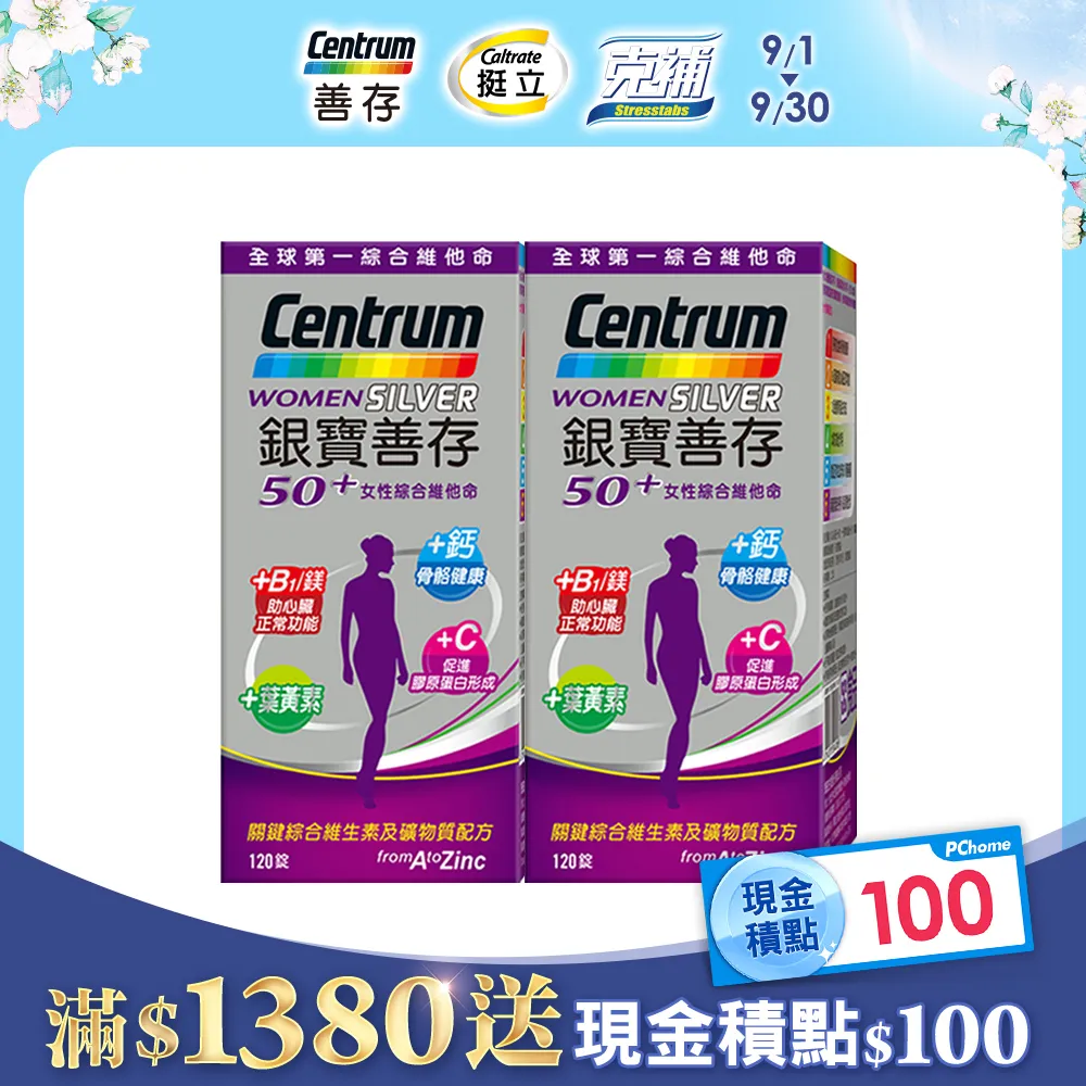 善存 女性綜合維他命x2盒(120錠/盒) 歷史價格詳細信息