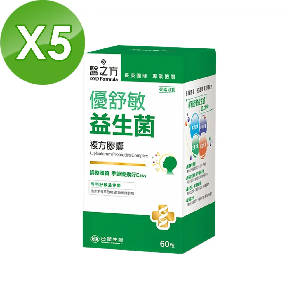 台塑生醫 優舒敏益生菌複方膠囊 (60粒) X 2盒 歷史價格詳細信息