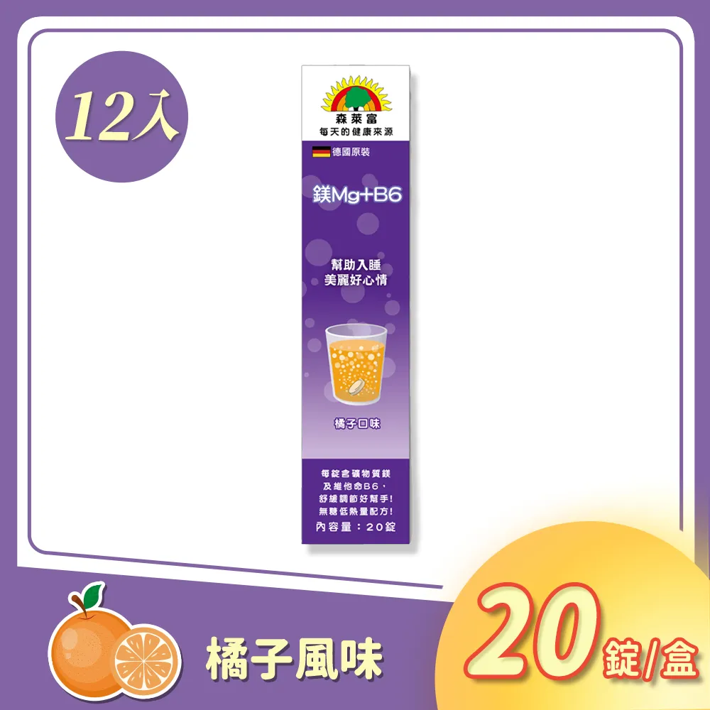 【SUNLIFE森萊富】德國原裝 鎂+B6發泡錠(橘子) 20錠(買1送1 共40錠) 歷史價格詳細信息