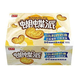 【盛香珍】蝴蝶派量販盒400g(厚派內約16片入/原味奶油口味/配方升級) 歷史價格詳細信息