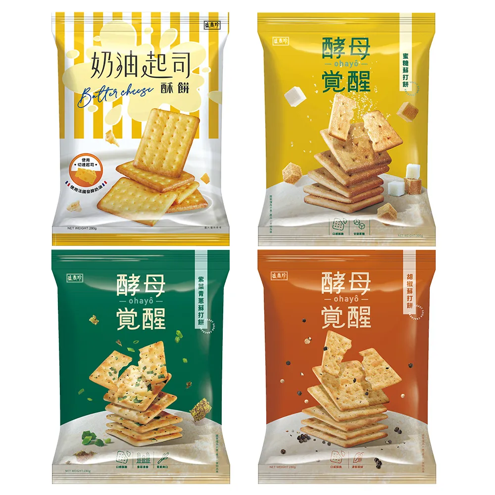 【盛香珍】酵母覺醒 濃厚紫菜青蔥蘇打餅(1525g/盒) 歷史價格詳細信息