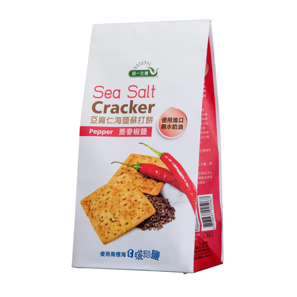 【統一生機】亞麻仁海鹽蘇打餅-蕎麥椒鹽 (168g/袋) 早安健康嚴選 歷史價格詳細信息