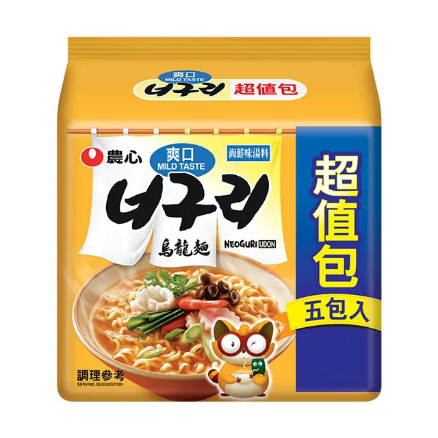 韓國農心 爽口海鮮味烏龍麵 (4包/袋) 韓國泡麵  現貨 蝦皮直送 歷史價格詳細信息