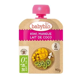 法國Babybio  生機奇異果芒果椰奶纖果泥6m+ 90g Babybio官方直營店 歷史價格詳細信息