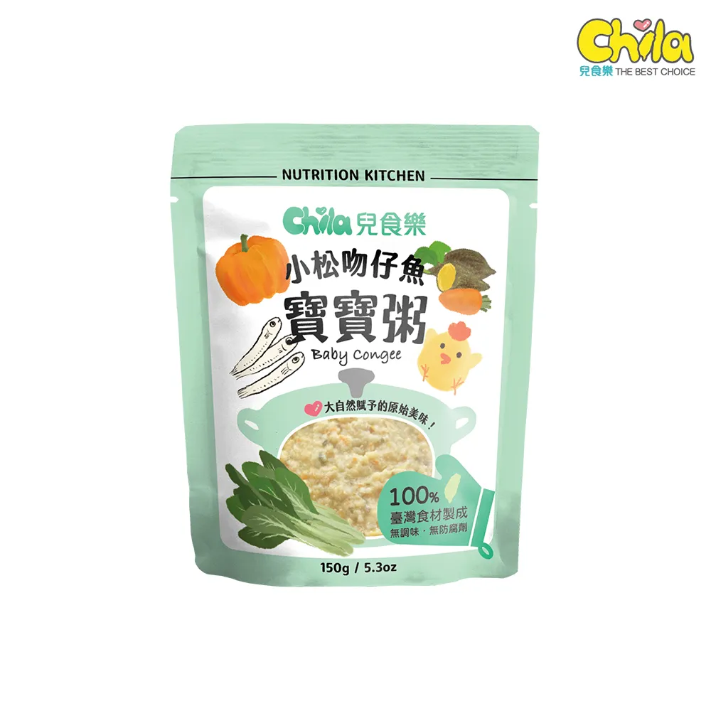 Chila 兒食樂 寶寶粥系列 150g/包 栗子黃金雞/小松吻仔魚/米豆大尾鱸/紫米咕咕雞 多款可選 大樹 歷史價格詳細信息