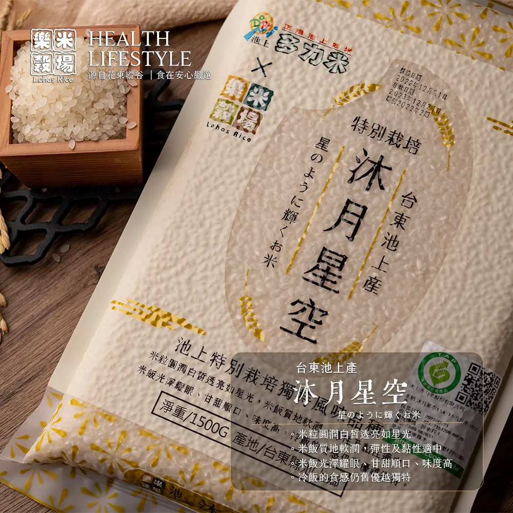 樂米穀場-台東池上產沐月星空1.5KG 歷史價格詳細信息