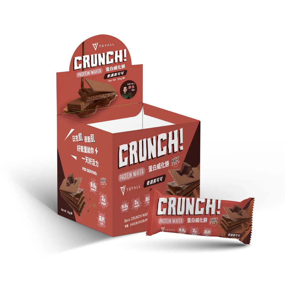 [台灣 Tryall] 蛋白酥脆棒-多款可選-香草可可/花生黑巧克力/莓果優格白巧克力/蔓越莓黑巧克力(一條/40g) 歷史價格詳細信息