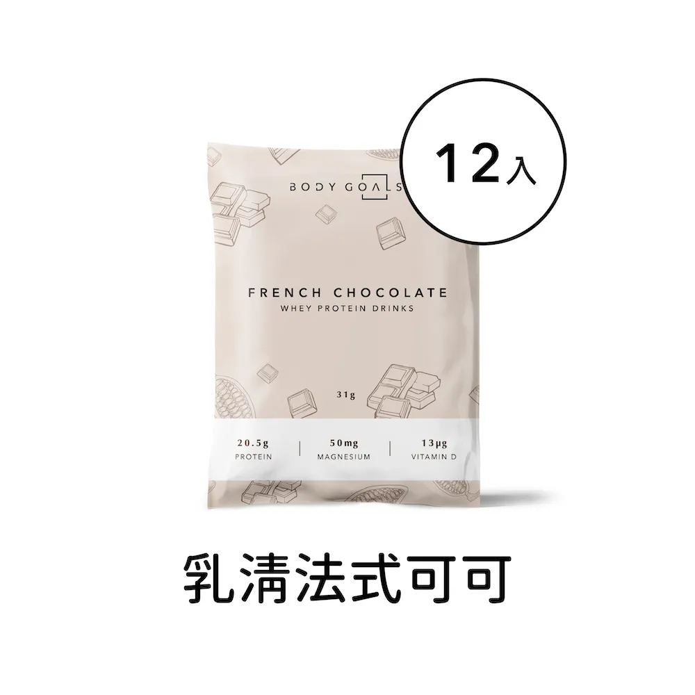 【Body Goals】多效乳清蛋白飲-花生牛奶口味 隨手包12入組(31g/包，12包/盒) 歷史價格詳細信息
