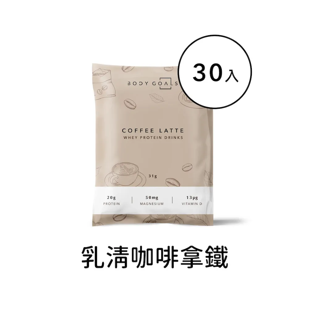 【Body Goals】多效乳清蛋白飲-咖啡拿鐵口味 隨手包60入組(31g/包，60包/盒) 歷史價格詳細信息