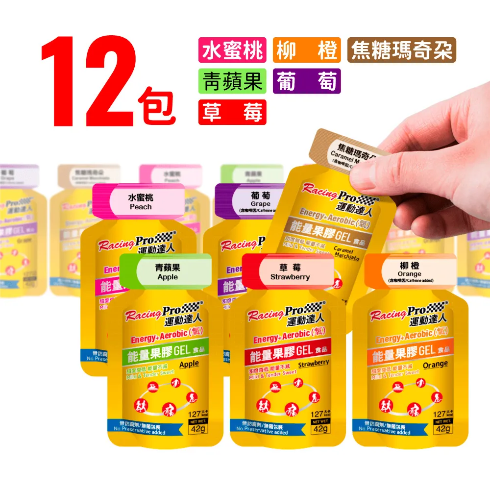 【運動達人RacingPro】Energy+涵氧能量果膠(水蜜桃口味 42克x1包) 歷史價格詳細信息