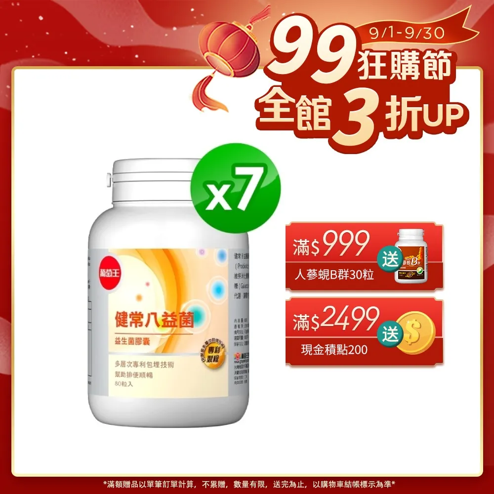 葡萄王 健常八益菌益生菌膠囊 80粒 x3 歷史價格詳細信息
