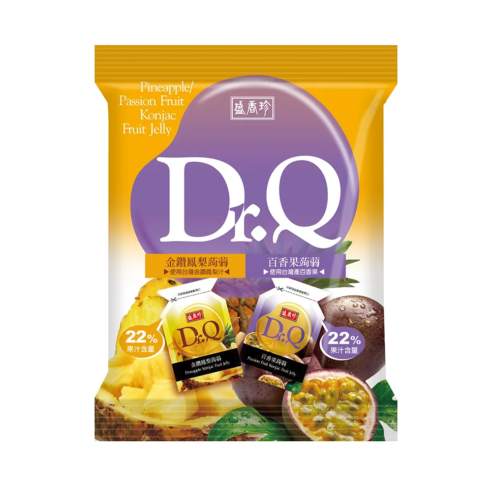 盛香珍 Dr.Q雙味蒟蒻金鑽鳳梨+百香果(420g/袋)[大買家] 歷史價格詳細信息