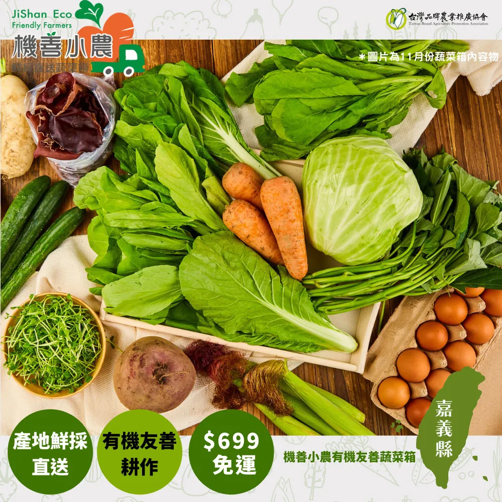 【機善小農_蔬菜蛋箱】宜蘭縣_8件(有機友善/產地鮮採直送/支持家鄉好農產) 歷史價格詳細信息