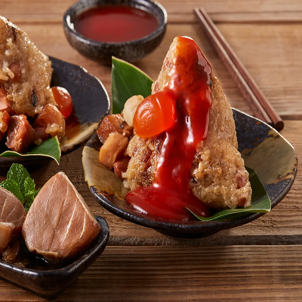 【華得水產】東港LV鮪魚腹肉干貝粽5粒組(180g/粒) 歷史價格詳細信息
