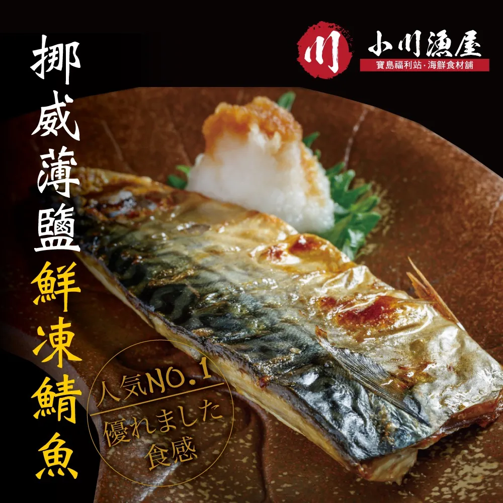 【小川漁屋】野生挪威薄鹽鯖魚15片(110g±10%/片純重無紙板) 歷史價格詳細信息