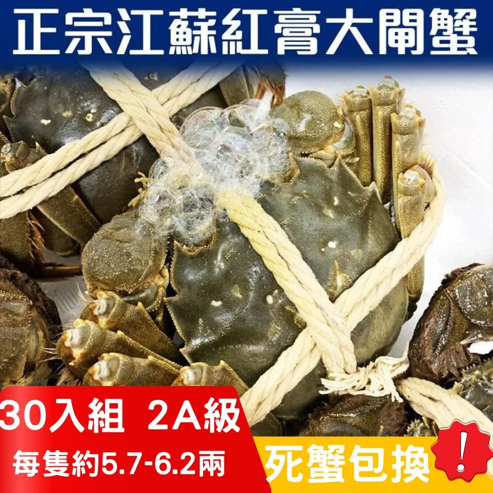 【RealShop 真食材本舖】正宗活體江蘇紅膏大閘蟹 2A級(5.7~6.2兩)/10隻入 歷史價格詳細信息