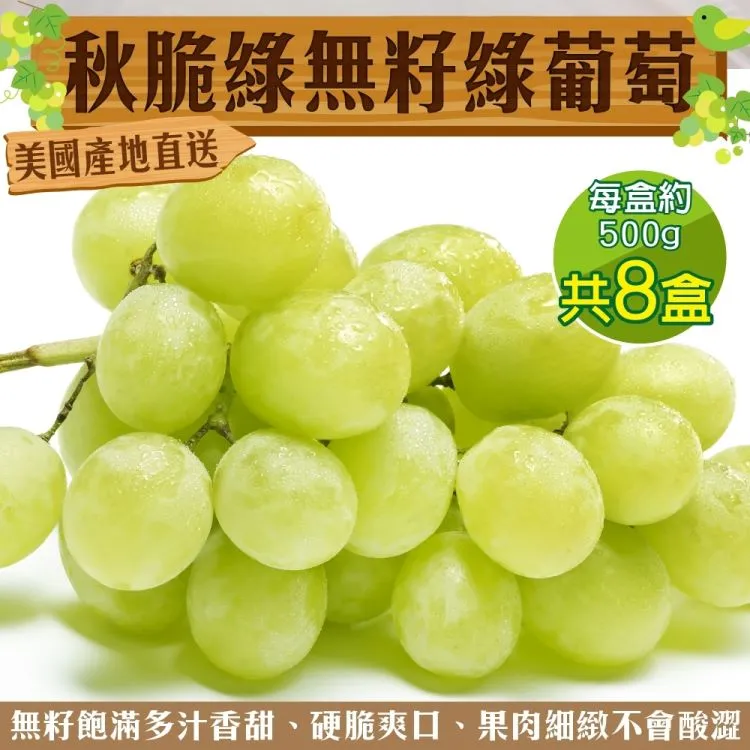【WANG 蔬果】美國無籽綠葡萄(3盒_500g/盒) 歷史價格詳細信息
