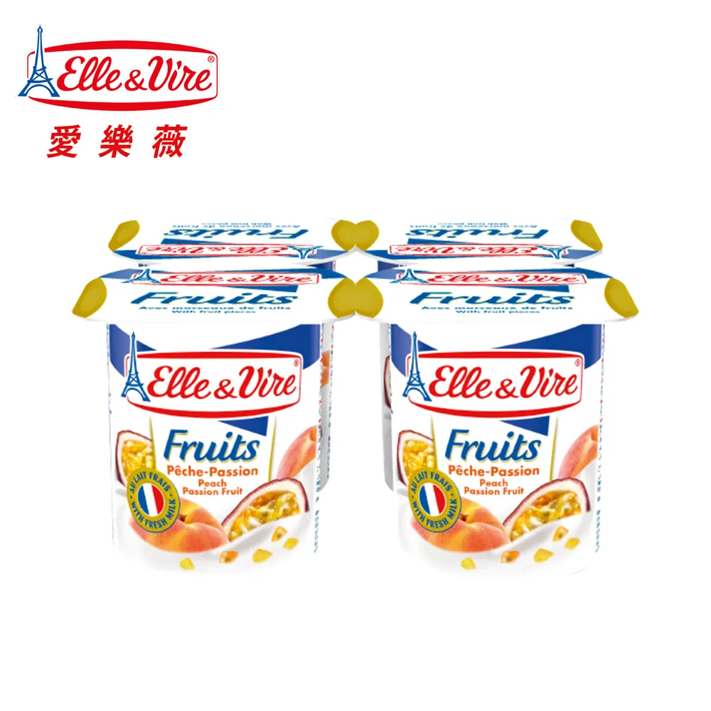 【Elle&Vire 愛樂薇】法國 蜜桃百香果優格125gX24杯-冷藏配送 歷史價格詳細信息