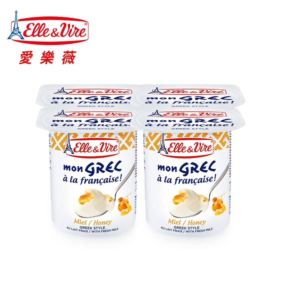 【Elle&Vire 愛樂薇】法國 希臘式蜂蜜口味優格125gX24杯-冷藏配送 歷史價格詳細信息