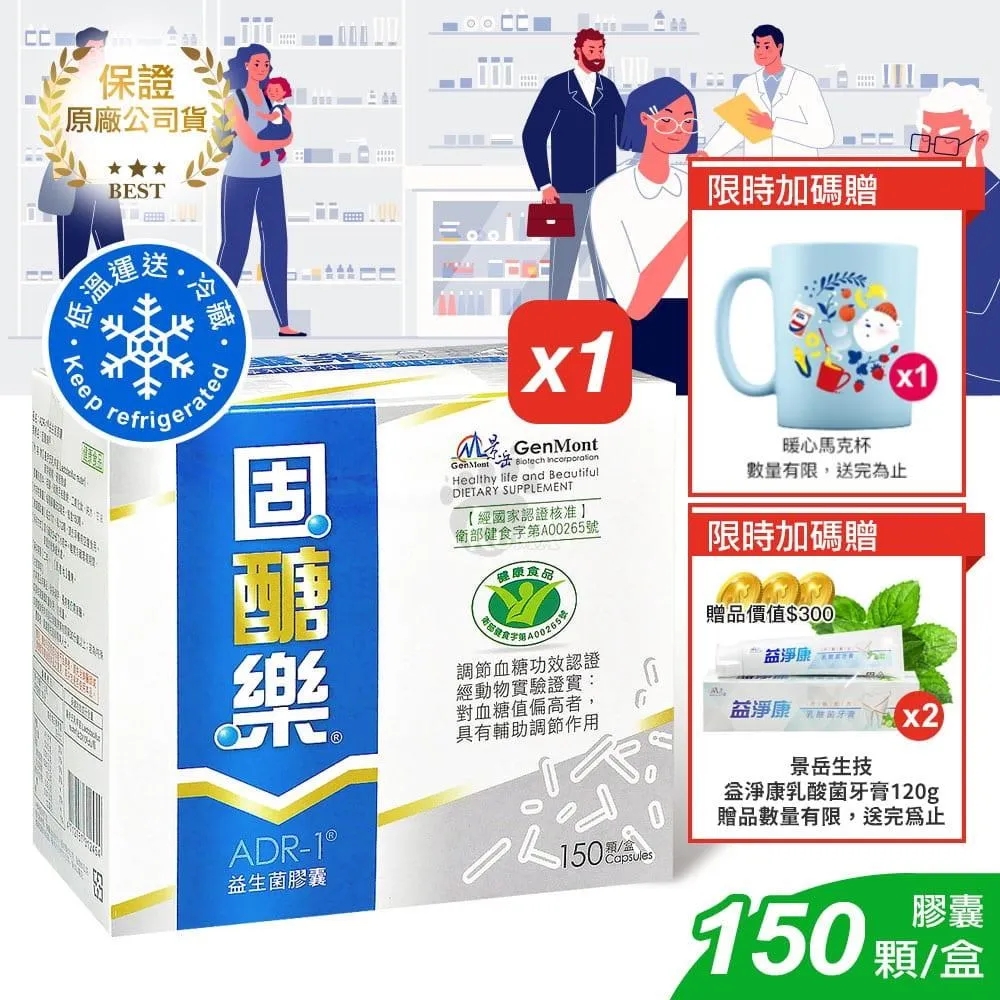 【景岳生技】固醣樂ADR-1益生菌膠囊(30顆/盒)4盒 歷史價格詳細信息