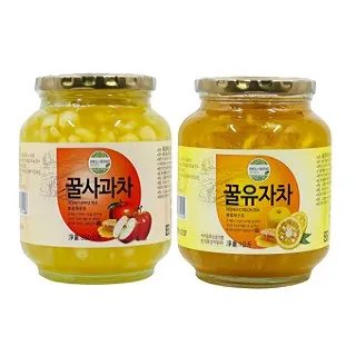韓國 宸果 蜂蜜蘋果茶 950g /瓶+蜂蜜柚子茶 1000g /瓶(各2瓶，共4瓶) 歷史價格詳細信息