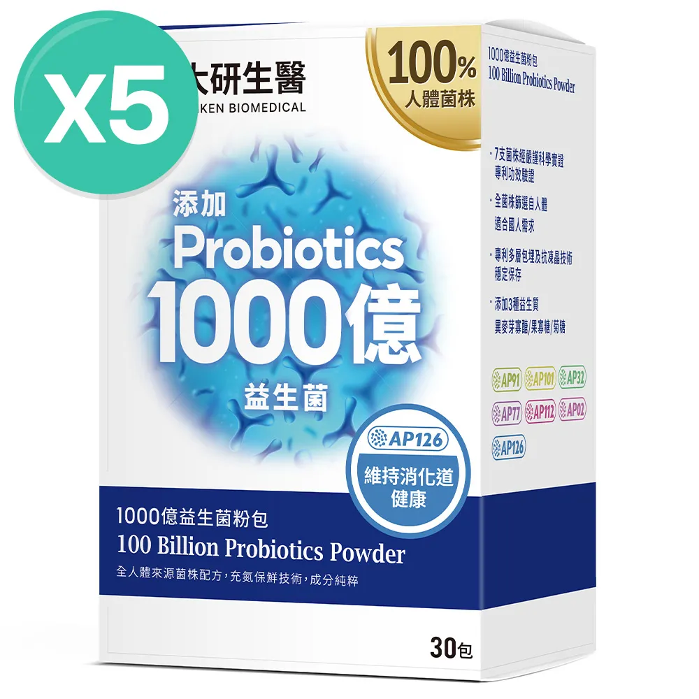 【大研生醫】1000億益生菌粉包(2gX30包X5盒 ) 歷史價格詳細信息