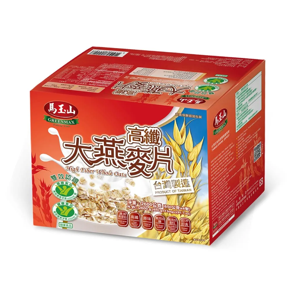 《馬玉山》高纖大燕麥片650g×4pcs(盒)(健康雙認證) 歷史價格詳細信息