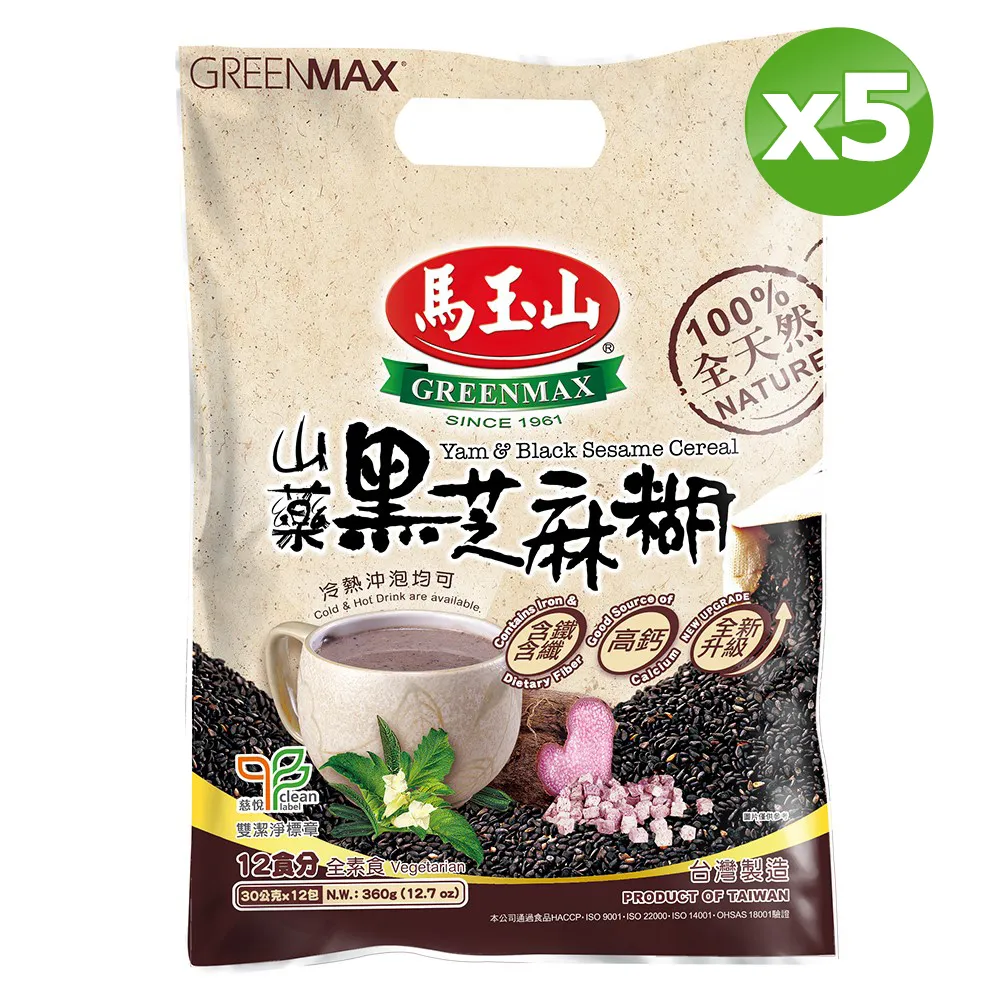 馬玉山山藥黑芝麻糊30gx12入  【大潤發】 歷史價格詳細信息