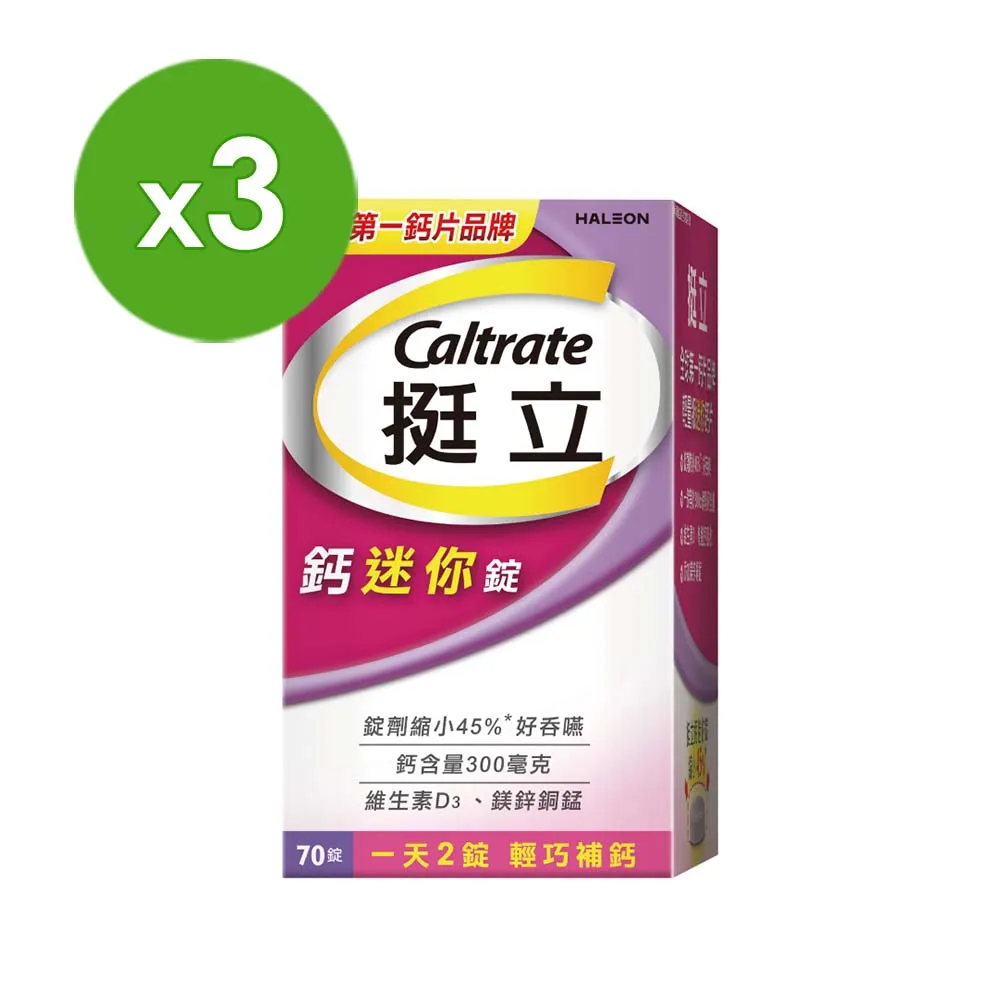 挺立 鈣迷你錠 (70錠x3瓶) 歷史價格詳細信息