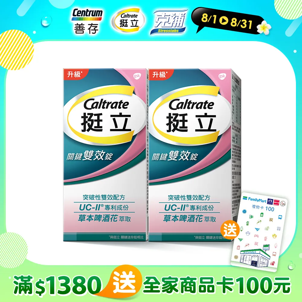 【挺立】關鍵雙效錠(42錠/盒)-新品上市 靈活行動力只要14天 歷史價格詳細信息