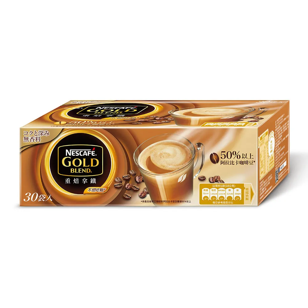 雀巢 金牌咖啡二合一重焙拿鐵(18gx30入/盒)[大買家] 歷史價格詳細信息