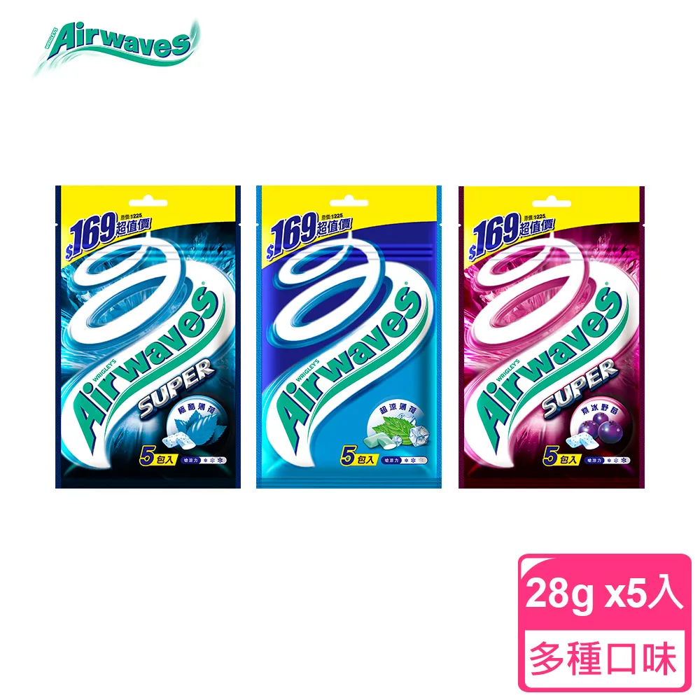 Airwaves 超涼薄荷口香糖5入量販包(140公克)[大買家] 歷史價格詳細信息