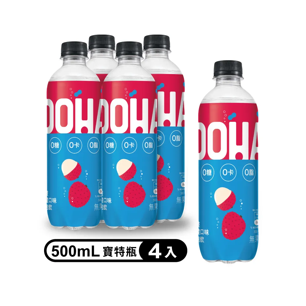 【OOHA】氣泡飲 荔枝乳酸 寶特瓶500ml x4入/組x2組 歷史價格詳細信息