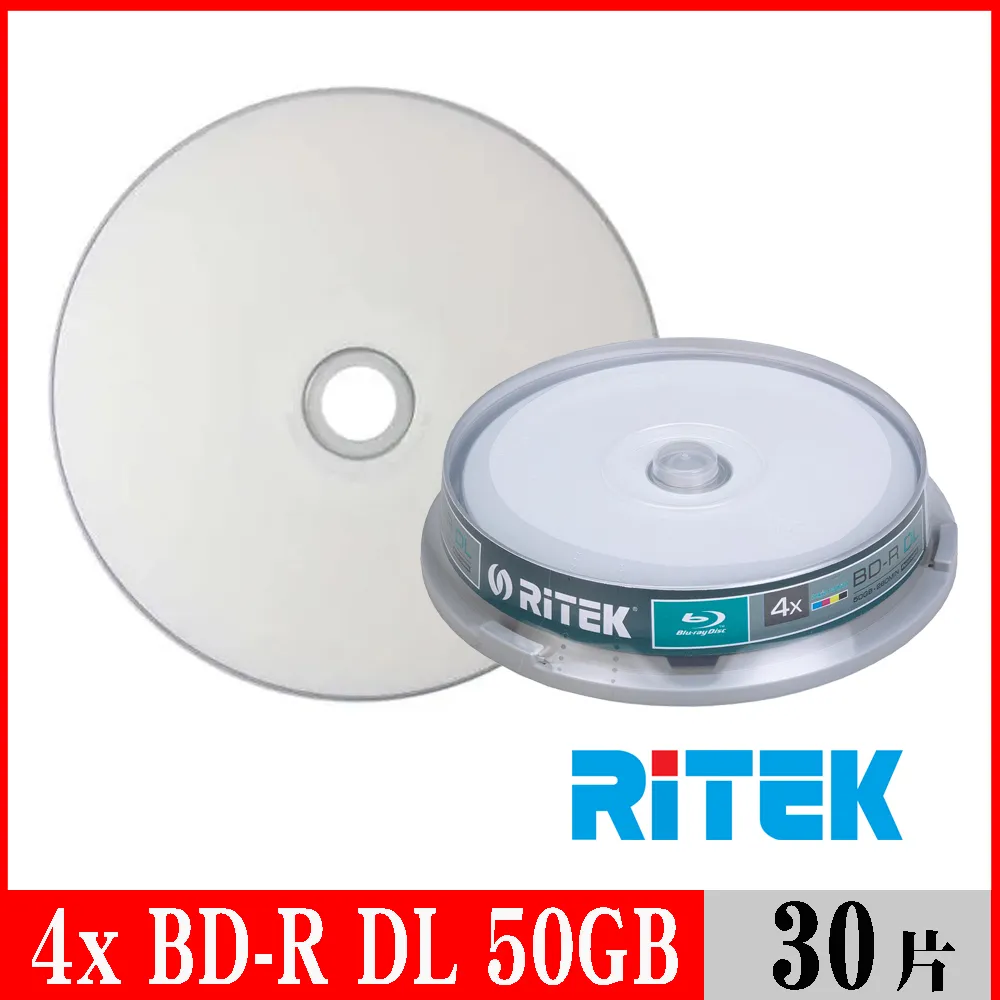 RiTEK 錸德 4x BD-R DL 藍光燒錄片 50GB 原廠10片裝 歷史價格詳細信息