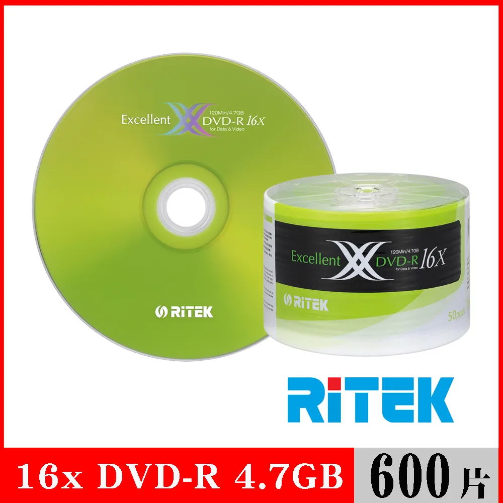 RITEK錸德 16X DVD-R 4.7GB X版/50片裸裝 歷史價格詳細信息