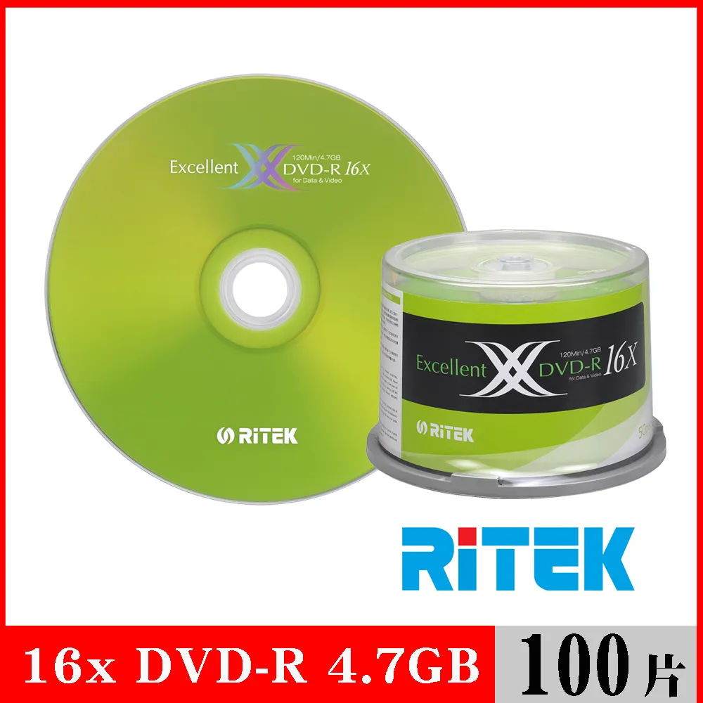 RITEK錸德 16X DVD-R 4.7GB X版/50片裸裝 歷史價格詳細信息