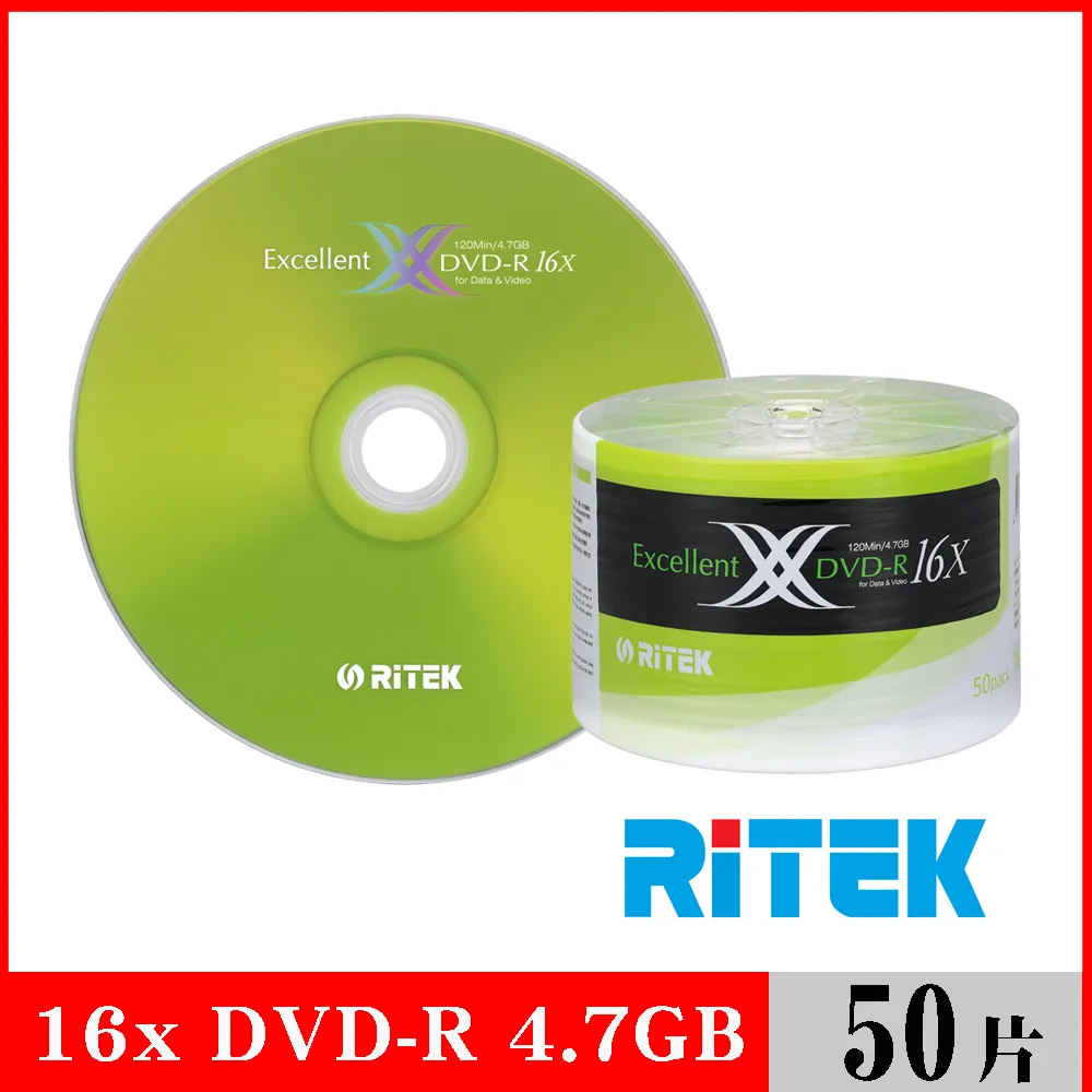 RITEK錸德 16X DVD-R 4.7GB X版/50片裸裝 歷史價格詳細信息