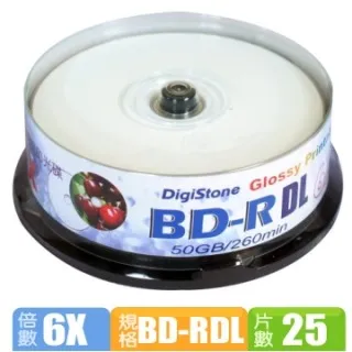DigiStone 6x BD-R DL 藍光燒錄片 50GB 原廠25片裝 歷史價格詳細信息