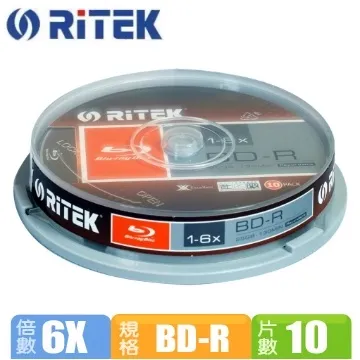 RITEK錸德 6X BD-R 25GB 藍光片 X版/50片布丁桶裝 歷史價格詳細信息