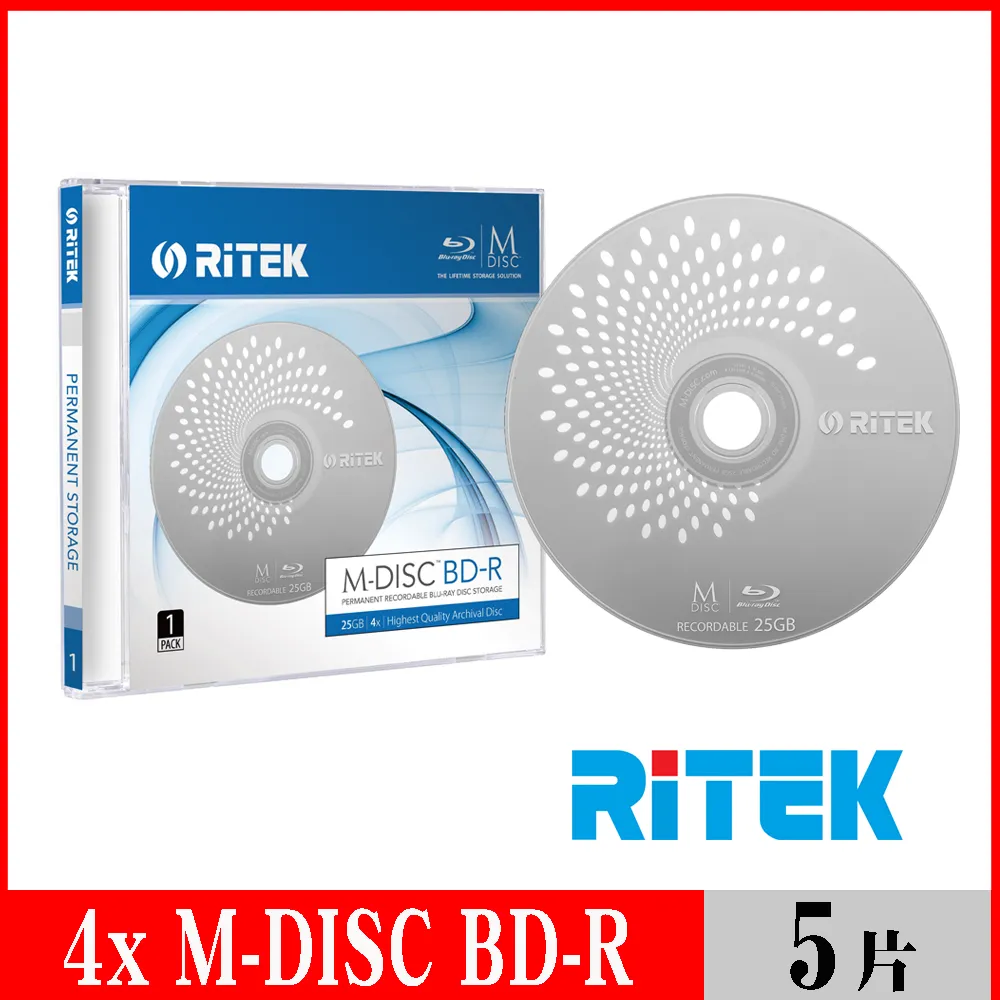 RITEK錸德 M-DISC千年光碟 4X DVD+R 4.7GB 珍珠白滿版可列印/單片盒裝5入 歷史價格詳細信息